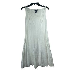 CHAPS Womens 100% Cotton White Sleeveless Summer Dress Western Size 4